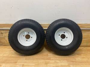 lot 84 image: LOADSTAR Lot of 2-  5.70x8 Trailer Tires & Painted Rim, Load Range B
