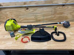 lot 116 image: RYOBI 25cc 2-Cycle Attachment Capable Full Crank Straight Gas Shaft String Trimmer