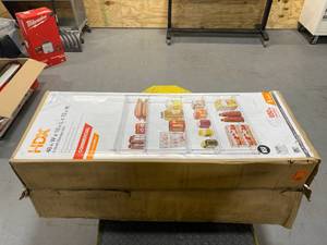 lot 117 image: HDX Lot of 2-  Chrome 5-Tier Heavy Duty Metal Wire Shelving Units (48 in. W x 72 in. H x 18 in. D)