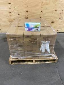 lot 123 image: Lot of 18 Cases (10 boxes per case) of Clear Vinyl Gloves
