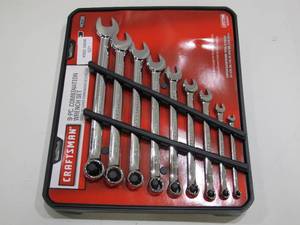 lot 521 image: Craftsman 9-Piece SAE Standard Combination Wrench Set - New