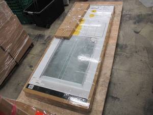 lot 502 image: OVE Decors Sheffield 60 Tempered Glass Shower Door - Satin Nickel