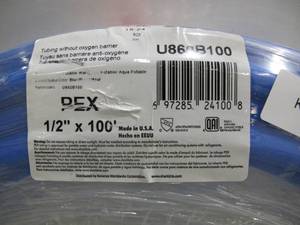 lot 552 image: SharkBite 12 in. x 100 ft. Coil Blue PEX Pipe