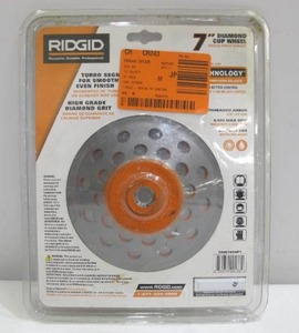 lot 558 image: Ridgid 7 in. 24-Segment Turbo Cup Grinding Wheel