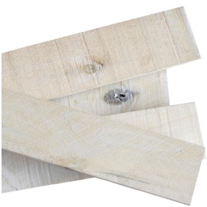 lot 566 image: 3-Pack Weaber 12 in. x 4 in. x 4 ft. White Wash Weathered Hardwood Board (24 Pieces Total)