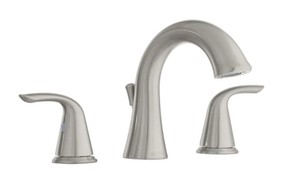 lot 568 image: Glacier Bay Irena 8 in. Widespread 2-Handle Bathroom Faucet in Brushed Nickel
