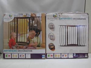lot 572 image: 2-Pack Summer Infant 30 in. Anywhere Decorative Walk-Thru Baby Gate - For Baby, Children, Dog, Cat, or Husband