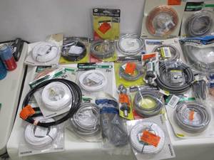 lot 575 image: Lot of 30 Dishwasher, Faucet, Refrigerator, Icemaker Kitchen Related Plumbing Parts - Install kits, Sprayers, Water Lines, etc