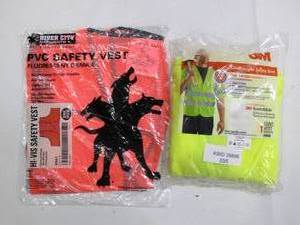 lot 595 image: Lot of 13 Construction Hi-Viz Safety Vests - 3M & River City Garments