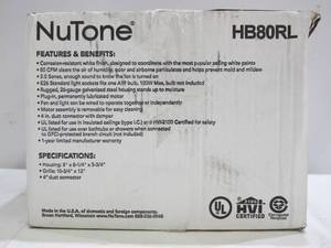 lot 606 image: Broan-NuTone 80 CFM Ceiling Bathroom Exhaust Fan with Light HB80RL