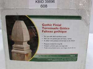 lot 608 image: 24-Pack Universal Forest 82904  106515 French Gothic Treated Deck Post Top
