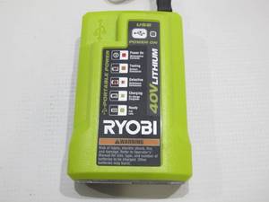 lot 611 image: Ryobi OP403 40V Lithium Ion Battery Charger with USB Port