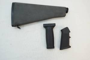 Rear and front stock, pistol grip