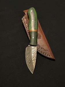 Stunning Custom Damascus Steel Skinner Knife