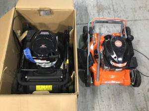Lot of 2 Assorted and Mixed  Push Lawn Mowers Not checked  Customer Returns See Pictures