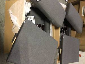 Lillith Mid Century Modern Chair in Heather Grey by Lifestyle Solutions