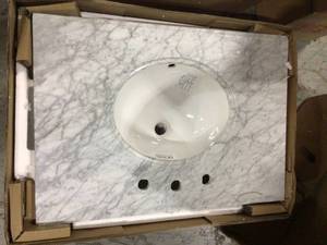 Lot of 2 Mixed and Asorted Marble Vanity Tops Customer Returns See Pictures
