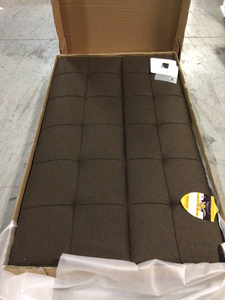Calgiri 66.1 in. Brown Fabric 3-Seater Armless Convertible Tuxedo Sofa by Serta