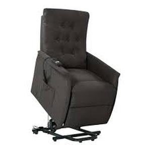 Power Recline and Lift Chair in Charcoal Gray Plush Low-Pile Velour by ProLounger