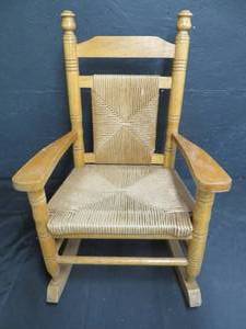 lot 33 image: VINTAGE CHILDS ROCKING CHAIR