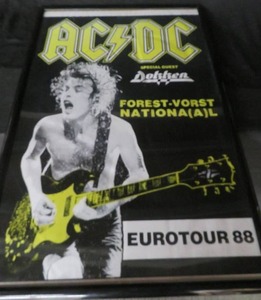 lot 73 image: VINTAGE ACDC FRAMED TOUR POSTER