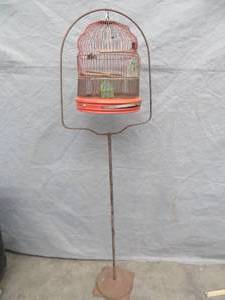 lot 98 image: METALA BIRD CAGE ON STAND