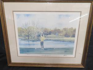 lot 131 image: HELFRICH HILLS GOLF COURSE JERRY BAUM PRINT