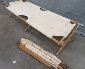 lot 134 image: VINTAGE CAMP COTS