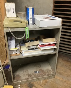 lot 23 image: Steel Shelf and Contents