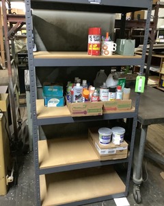 lot 99 image: Steel Framed Shelf