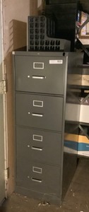 lot 132 image: Four Drawer Filing Cabinet