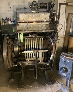 lot 2 image: Antique Platen Printing Press