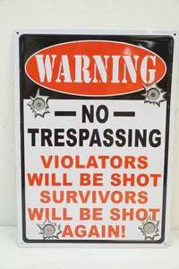 lot 22 image: Metal sign