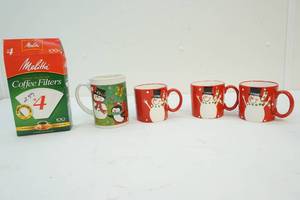 lot 120 image: Coffee mugs and filters