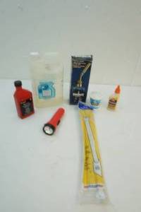 lot 122 image: SFX make up, glass cleaner, torch kit and more