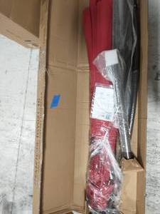 lot 13 image: 10 ft. Cantilever Umbrella with Solar Power LED Lights in Red