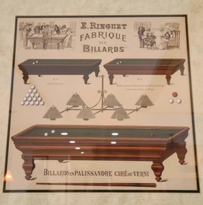 lot 37 image: Framed Billards Print