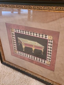 lot 38 image: Large Framed Billiard Print