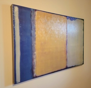 lot 42 image: Large Abstract Canvas Painting