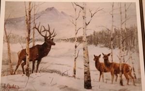 lot 97 image: First Snow Framed Print by Les Kouba