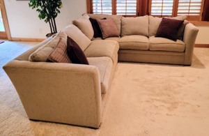 lot 29 image: Room & Board L Shaped Sectional Couch