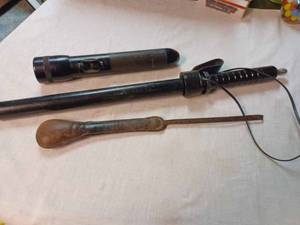 lot 175 image: Vintage Police Billy Club, FAP and Mag Light (NOTE Must be at least 18 years of age to purchase)