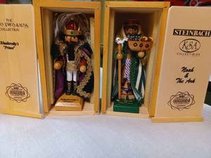 lot 194 image: Two New Steinbach KSA Collectibles Wood Figurines Noah & The Ark and Tchaikovskys Prince