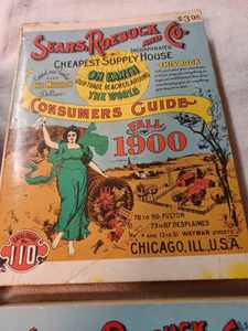 lot 234 image: Sears, Roebuck and Co. Catalogue No. 110 and No. 118 and Hard Cover Book Celebrating Sears New Century