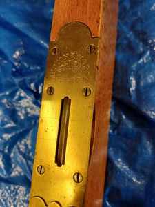 lot 244 image: Disston & Morse 2-Bubble Wood Level with Brass Ends