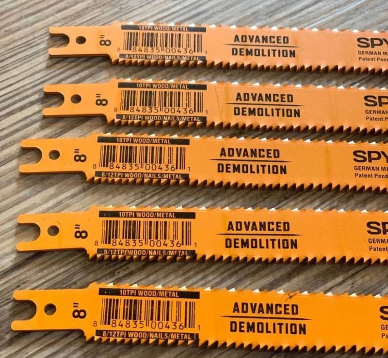 lot 62 image: 5 SPYDER Reciprocating Saw Blades 10TPI