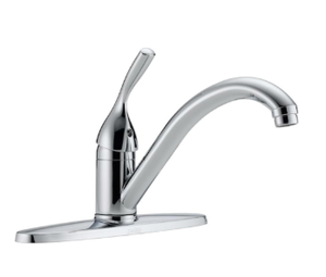 lot 9 image: Delta Classic Single-Handle Standard Kitchen Faucet in Chrome