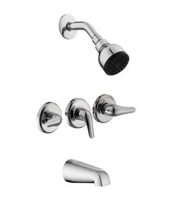 lot 7 image: Glacier Bay&nbspAragon 3-Handle 1-Spray Tub and Shower Faucet in Chrome (Valve Included)