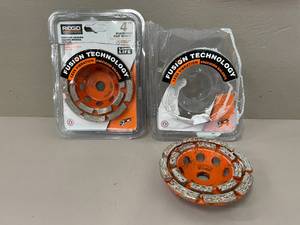 lot 27 image: RIDGID 4 in. Double Row Diamond Cup Wheel