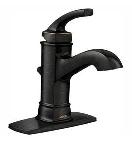 lot 47 image: MOEN Hensley Single Hole Single-Handle Bathroom Faucet in Mediterranean Bronze